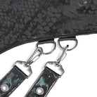 DEVIL FASHION Women's Punk Mesh Splice Cutout Dress with Detachable Strap