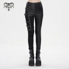 DEVIL FASHION Damen Punk Multi-Schnallen Splice Hose