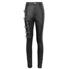 DEVIL FASHION Damen Punk Multi-Schnallen Splice Hose