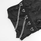 DEVIL FASHION Women's Punk Off-the-shoulder Ripped Shirt