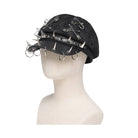 DEVIL FASHION Women's Punk Paper Clip Studded Ring Hat