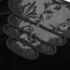 DEVIL FASHION Women's Punk Plunging Flared Sleevd Mesh Splice Shirt