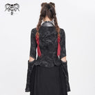 DEVIL FASHION Women's Punk Printed Cutout Turtleneck Shirt