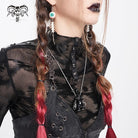 DEVIL FASHION Women's Punk Sci-fi Weird Alien Necklace Black