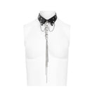 DEVIL FASHION Women's Punk Skull Rivets Chain Choker