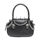 DEVIL FASHION Women's Punk Skull Studded Hand Bag