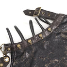 DEVIL FASHION Women's Punk Spaghetti Straps Buckle Short Sleeved Tee