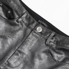 DEVIL FASHION Women's Punk Spike-Detailed Straps Ripped Flare Pants