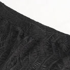 DEVIL FASHION Women's Punk Strappy Mesh Splice Ruched Leggings