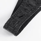 DEVIL FASHION Women's Punk Strappy Ring Faux Leather Lingerie