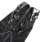 DEVIL FASHION Women's Punk Studded Chained Zipper Leg Warmers