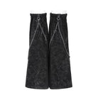 DEVIL FASHION Women's Punk Studded Chained Zipper Leg Warmers