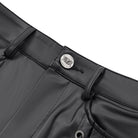 DEVIL FASHION Women's Punk Studded Lace-up Pants