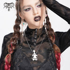 DEVIL FASHION Women's Punk Weird Sci-fi Alien Necklace White