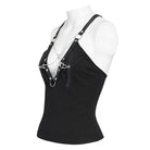 DEVIL FASHION Women's Short Strappy Punk Top