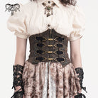 DEVIL FASHION Women's Steampunk Lace-up Zip Underbust Corset