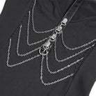 DEVIL FASHION Women's Steampunk Mesh Faux Leather Tops