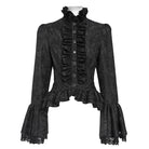DEVIL FASHION Women's Vintage Victorian Short Lace Top