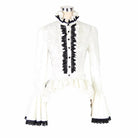 DEVIL FASHION Women's Vintage Victorian Short Lace Top