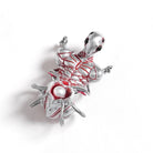 DEVIL FASHION Women's Weirdcore Alien Mechanical Elements Necklace Silver Gray