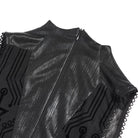 DEVILFASHION Women's Cyberpunk Circuit Board Printed Sleeveless Maxi Dress