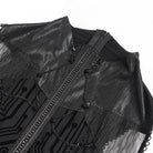 DEVILFASHION Women's Cyberpunk Circuit Board Printed Sleeveless Maxi Dress