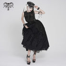 DEVILFASHION Women's Cyberpunk Circuit Board Printed Sleeveless Maxi Dress