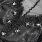 DEVILFASHION Women's Gothic Bat Spider Lace-up Halterneck Dress Black