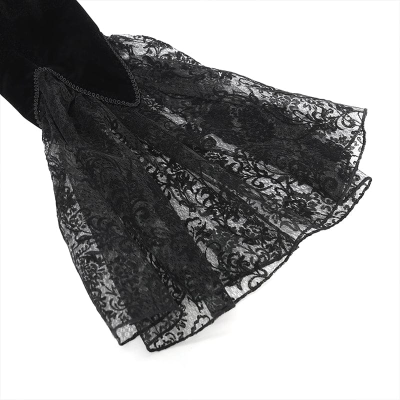 DEVILFASHION Women's Gothic Bat Wing Collar Double-breasted Zip Jacket