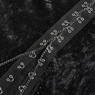 DEVILFASHION Women's Gothic Chained Plunging Split Maxi Dress