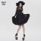 DEVILFASHION Women's Gothic Floral Beaded Slip Dress