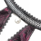 DEVILFASHION Women's Gothic Irregular Plunging Tassels Halterneck Dress