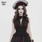 DEVILFASHION Women's Gothic Plunging Cutout Sleeveless Vest