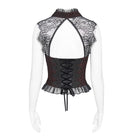 DEVILFASHION Women's Gothic Plunging Cutout Sleeveless Vest