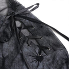 DEVILFASHION Women's Punk Asymmetric Cutout Printed Long Sleeved Shirt