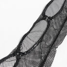 DEVILFASHION Women's Punk Bat Cross Mesh Top