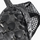 DEVILFASHION Women's Punk Heart Buckle-up Zip Bustier