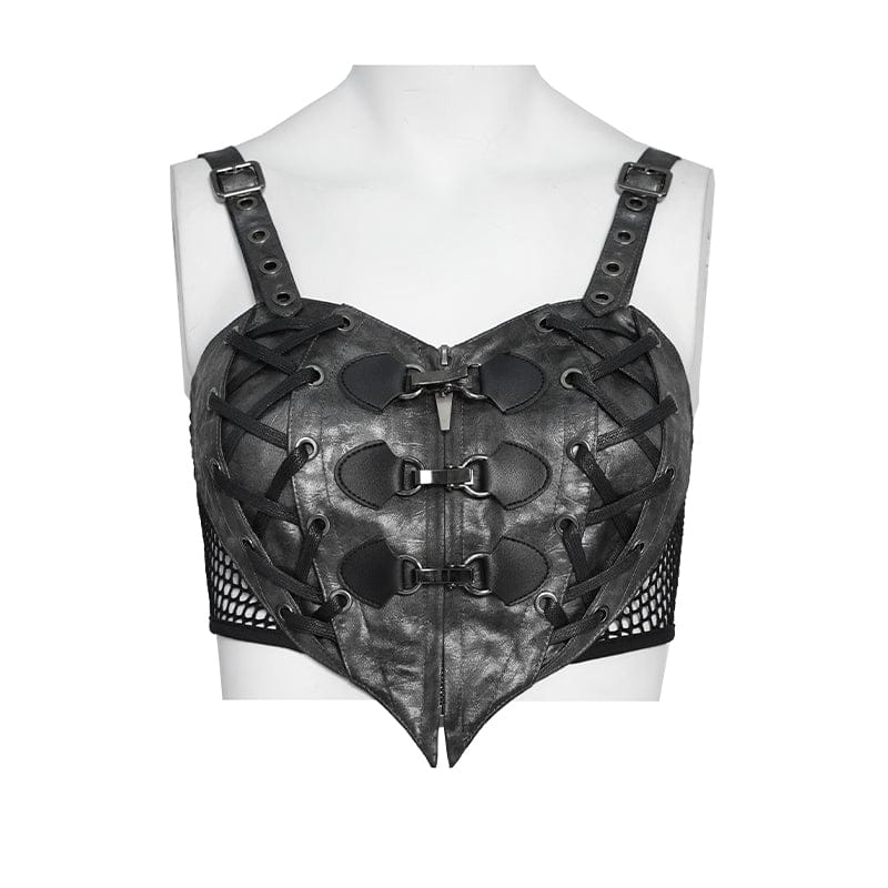 Women's Punk Heart Buckle-up Zip Bustier – Punk Design
