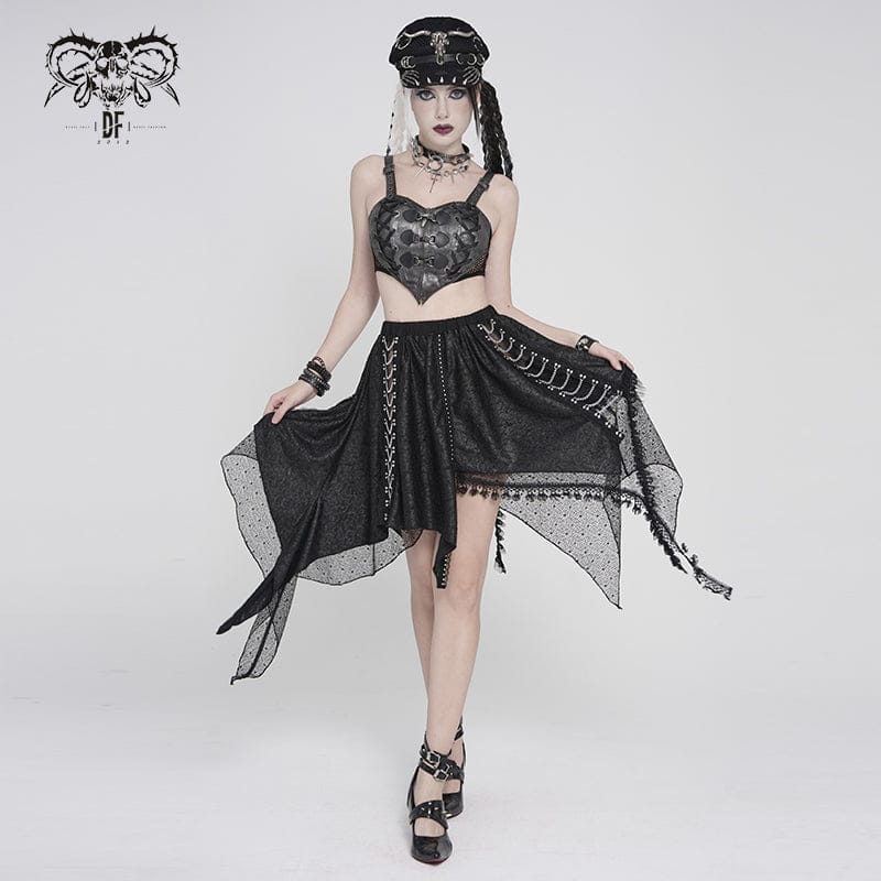 最終価格 herpraha circular bustier ビスチェ Women's Punk Heart Buckle-up Zip Bustier – Punk Design