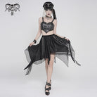 DEVILFASHION Women's Punk Heart Buckle-up Zip Bustier