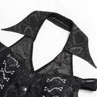 DEVILFASHION Women's Punk Irregular Chained Off Shoulder Vest