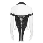 DEVILFASHION Women's Punk Irregular Chained Off Shoulder Vest