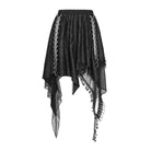 DEVILFASHION Women's Punk Irregular Chained Streamer Skirt