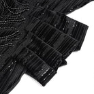 EVA LADY Women's Custom-made Gothic Feather Chain Plunging Long Sleeved Gown