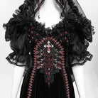 EVA LADY Women's Custom-made Gothic Rose Bowknot Beaded Slip Gown with Hood