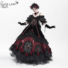 EVA LADY Women's Custom-made Gothic Rose Bowknot Beaded Slip Gown with Hood