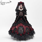 EVA LADY Women's Custom-made Gothic Rose Bowknot Beaded Slip Gown with Hood