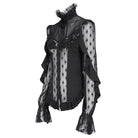 Camisa transparente de encaje floral estilo gótico para mujer de EVA LADY