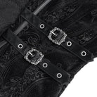 EVA LADY Women's Gothic Asymmetric Buckle Strap Hooded Jacquard Coat