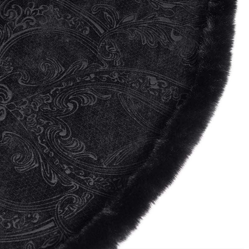 EVA LADY Women's Gothic Asymmetric Buckle Strap Hooded Jacquard Coat
